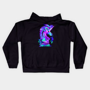 Chess Knight Unicorn Purple Kids Hoodie